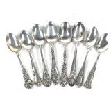 8 Sterling Spoons 180g w Monograms