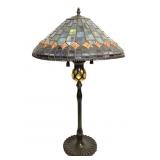 Quoizel Table Lamp w/ Stained Glass Shade