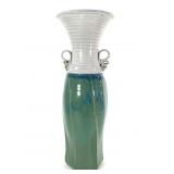 Vtg Studio Pottery Double Handled Vase