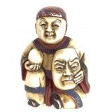 Antique Polychrome Estate Ivory Doshin Netsuke