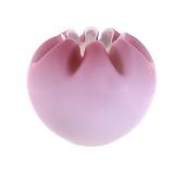 Victorian Pink Satin Cased Glass Rose Bowl