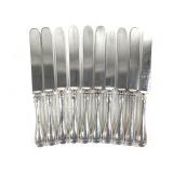Alvin Silver Sterling Dinner Knives 10 Pcs