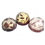 3 Glass Mushroom Shades After Galle