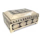 Antique Anglo-Indian Footed Vanity Box w Bone