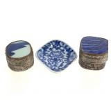Blue & White Porcelain Shard Trinket Boxes +