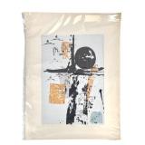 Emily Kakis Advancing Blue Lithograph Print