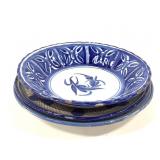 Antique English Blue & White Faience Bowls