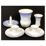Bing & Grondahl Seagull Vases Candles Ring Dish