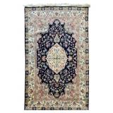 Navy Pink Floral Rug - 72" x 48"