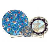 3 French Faience Ceramics Emaux de Longwy