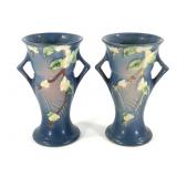 Roseville Pottery Snowberry Double Handle Vase Pr