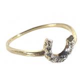 10K YG Ring  .8g TW Sz 6