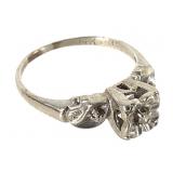 Ant 14K Diamond Ring 2g TW Sz 5