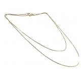 14K YG Necklace 1.4g TW 19" L