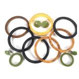 Vtg Bakelite Bangles & Earrings
