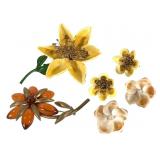 Floral Brooches & Clip-On Earrings