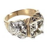 10K Vtg 32nd Degree Scottish Rite Ring 11.6g TW
