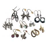 Sterling Earrings Studs & Dangling 23g TW