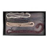 Peacock, Cranberry & Other Pearl Necklaces