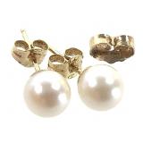 14K 6mm Pearl Earrings
