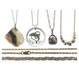 Sterling Bracelets & Necklaces w/ Pendants 48g TW