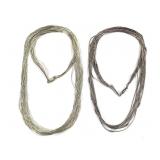 Sterling Multi-Strand Necklaces 34g TW