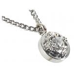 14K WG Necklace w Diamond Pendant 3.3g TW 16" L