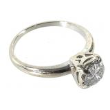 14K 3/4CT Diamond Ring 2.1g TW Sz 6