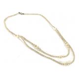 10k Double Strand Pearl Necklace