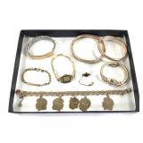 Gold Filled Bracelets, Wristwatches & Pin