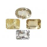 Faceted Rutilated & Tourmalinated Quartz