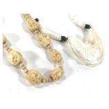 Faux Ivory & Shell Beaded Necklaces