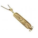 14K Pendant on 18K Chain