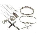 Sterling Necklaces, Bracelets & Pendants 50.2g TW