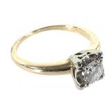 14K VVS 1/2 CT Diamond Ring 2.6g TW Sz 6