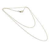 14K Fine Necklace .6g TW 18" L