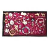 Costume Jewelry Brooches, Earrings, Necklaces +