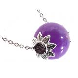 Sterling Sugalites Necklace 18" L 4.9g TW