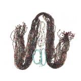 Multi-Color Seed Beaded Necklaces, Bracelet +