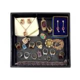 Vtg Avon & Rhinestone Costume Jewelry