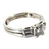 14K Diamond Ring 3.8g TW Sz 6 1/2 w Size Bumps