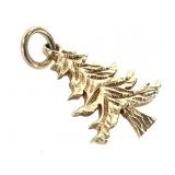 14K Tree Charm Pendant 1.1g TW 7/8" H