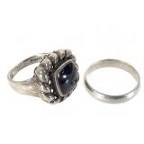 Sterling Onyx Ring 10.5g TW Sz 8