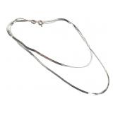 14K WG Necklace 2.1g TW 17 1/2" L