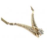 14K Diamond Necklace 8.3g TW 16" L