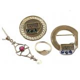 GF Mongomery Ward Pins Necklace+ 13.4g TW