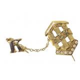 10K Alpha Delta Kappa Pin w Seed Pearls 3.5g TW