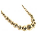 18" L 14K Gold Bead Necklace 1.9g TW