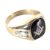 10K Masonic Ring 5.6g TW Sz 11