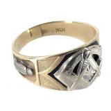 10K Masonic Ring 6.3g TW Sz 12